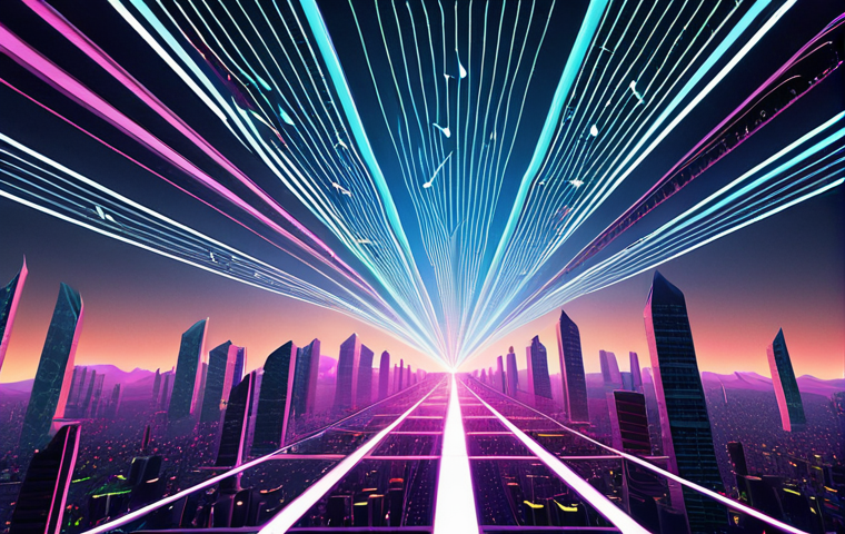 **Prompt for Image 1 (Growth Factor):**
    "A vibrant and futuristic digital landscape, illustrating explosive technological growth. AI and DX concepts are visually represented by interconnected luminous networks and rapidly ascending holographic charts. Tall, sleek, modern structures symbolize innovative startups and high-growth industries, reaching towards a sky filled with dynamic, upward-trending arrows. The scene evokes a sense of thrilling potential and fast-paced advancement, with a subtle hint of the inherent volatility and competitive energy of a rapidly evolving market. The overall feeling is one of exciting future possibilities and bold ambition."
