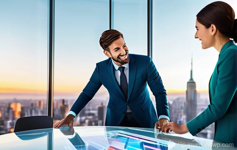 팩터 투자에서의 고위험 자산 관리 - **Prompt 1: Collaborative Financial Insights**
    A diverse team of four young professionals (two m...