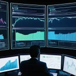 팩터 투자와 인공지능의 융합 - **Prompt:** A futuristic, bright digital control room bathed in soft, cool light. In the foreground,...