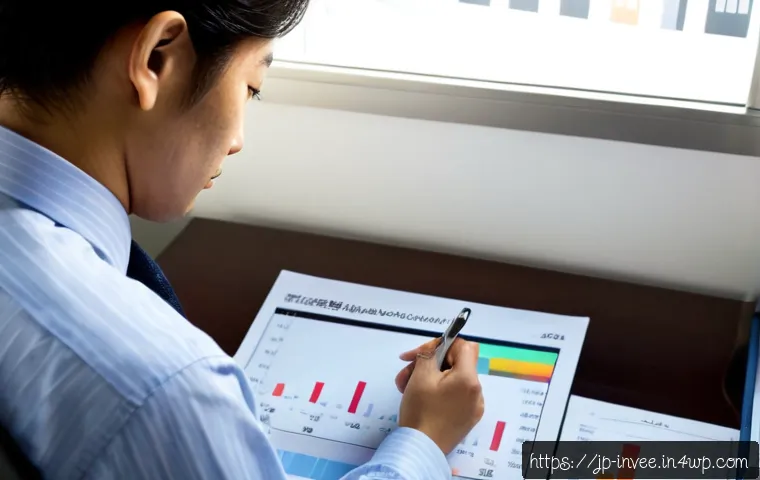 팩터 투자에서의 상대적 가치 평가 방법 - Photorealistic financial analyst at a clean modern desk in Tokyo, comparing two unbranded company va...